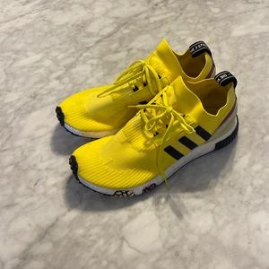 Adidas NMD Racer, solar yellow shock purple size 11.5